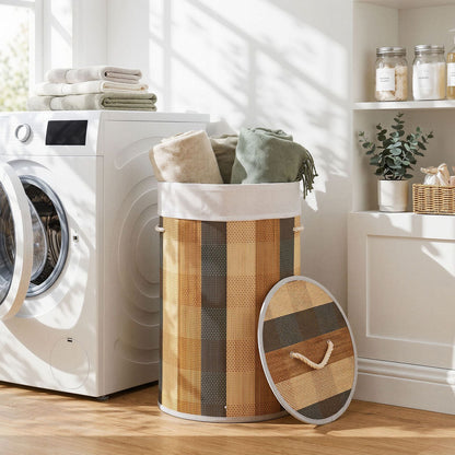50 L 3-handle Laundry Hamper with Removable and Machine-Washable Liner for Blankets