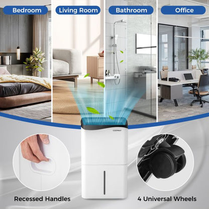 Portable 50L/Day Dehumidifier with App and Wifi for Home Damp