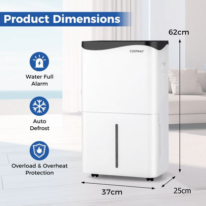 Portable 50L/Day Dehumidifier with App and Wifi for Home Damp