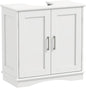 Freestanding Bathroom Floor Cabinet with Double Doors and Adjustable Shelf