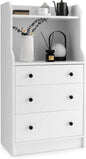 Modern Chest of Drawers Dresser with Shelves