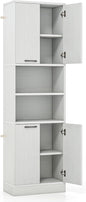 190cm Tall Freestanding Cupboard with Doors and Shelves