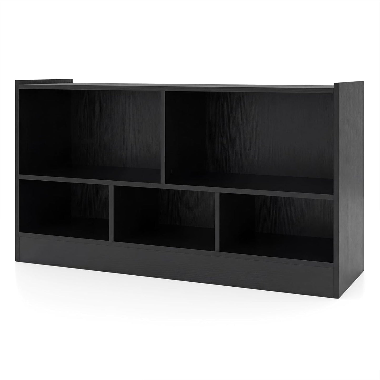 2 Tier Open Storage Shelving Unit with 5 Compartments