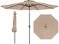 3M  Waterproof Garden Parasol with Tilt & Crank Handle