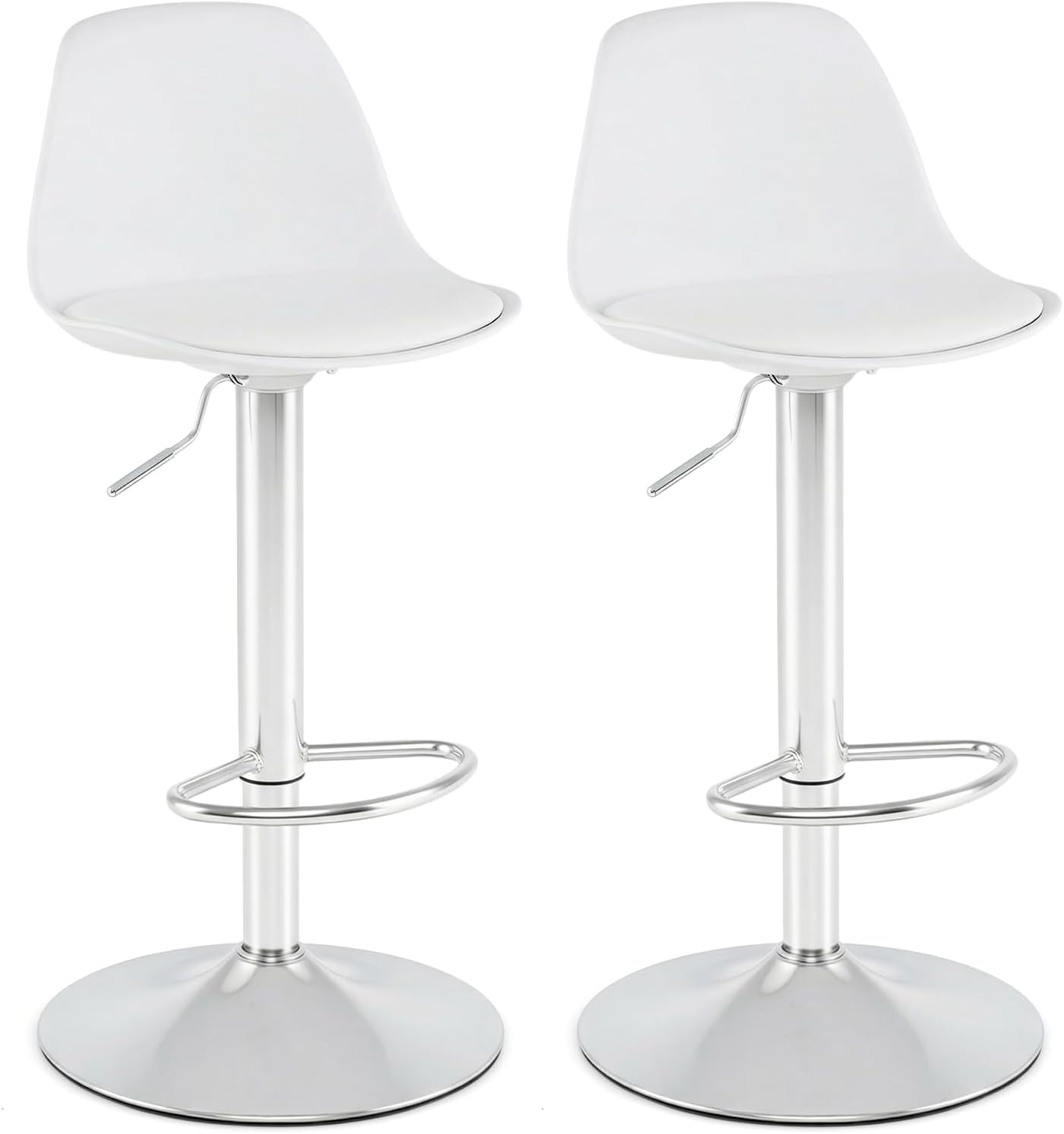 Bar Stools Set of 2, Height Adjustable Swivel Bar Chairs
