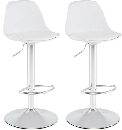 Bar Stools Set of 2, Height Adjustable Swivel Bar Chairs