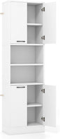 190cm Tall Freestanding Cupboard with Doors and Shelves