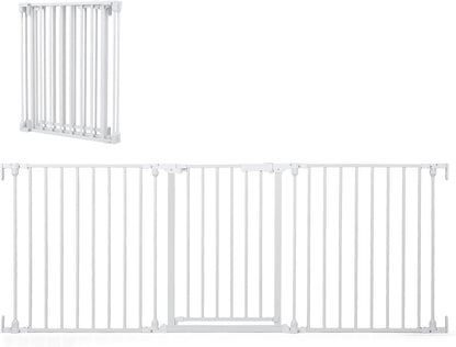3 Panel Foldable Pet Gate, Pressure Baby Gate with One-hand Opening