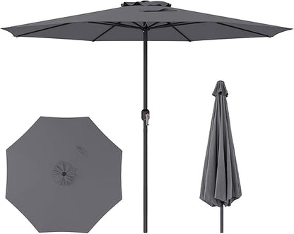 3.5M Water-resistant Patio Umbrella with Crank Handle