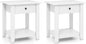 Wooden Nightstand End Sofa Side Table with Drawer and Open Shelf