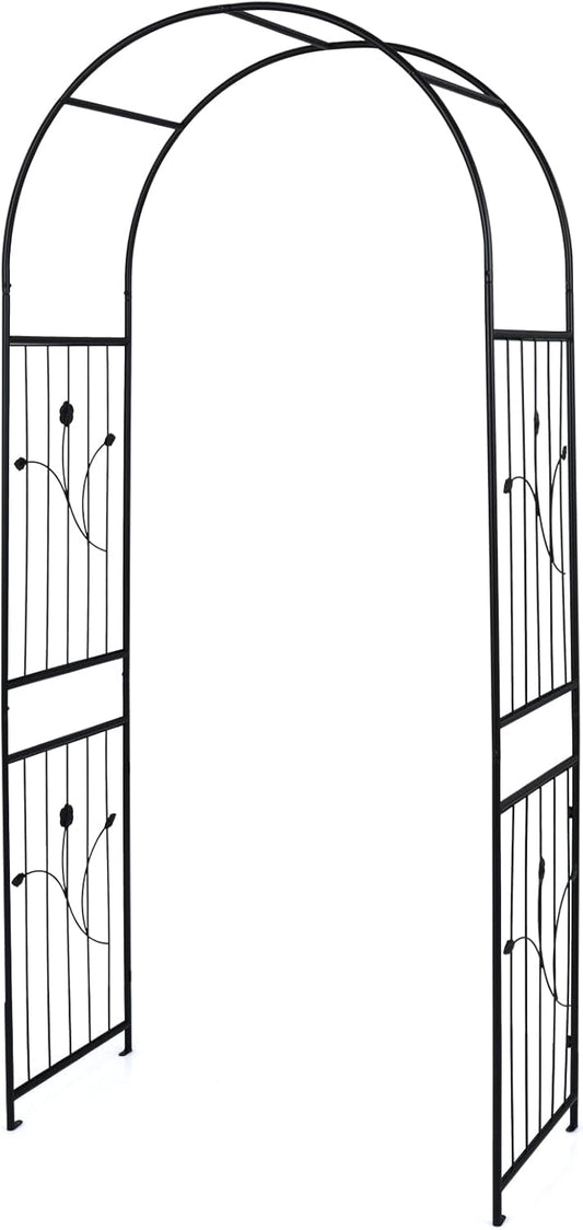 Metal Garden Arch, Large Archway Trellis Pergola Arbour for Rose Vines Climbing Plant