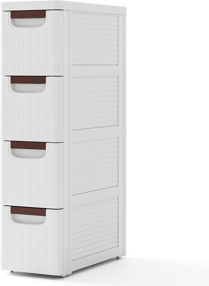 3/4/5/6-Drawer Narrow Storage Cabinet for Small Space