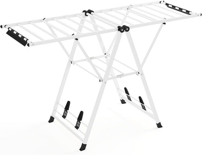 2-Level Clothes Airer Dryer Horse with Height-Adjustable Wings (163x56x99-158cm)
