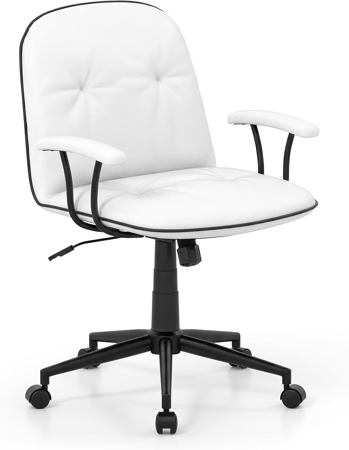 Home Office Office Chair, PU Leather Desk Chair with Rocking Function