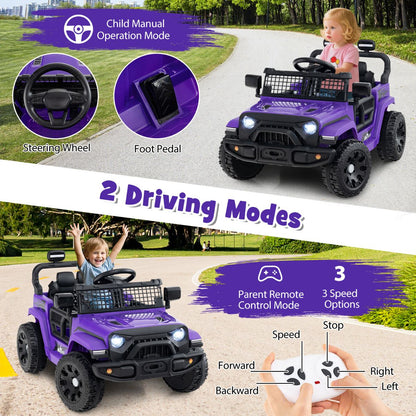 12V Kids Ride on Truck Car with Remote Control for Kid Over 3 Years Old