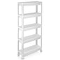 5-Tier Slim Rolling Storage Cart with Smooth Wheels for Kitchen