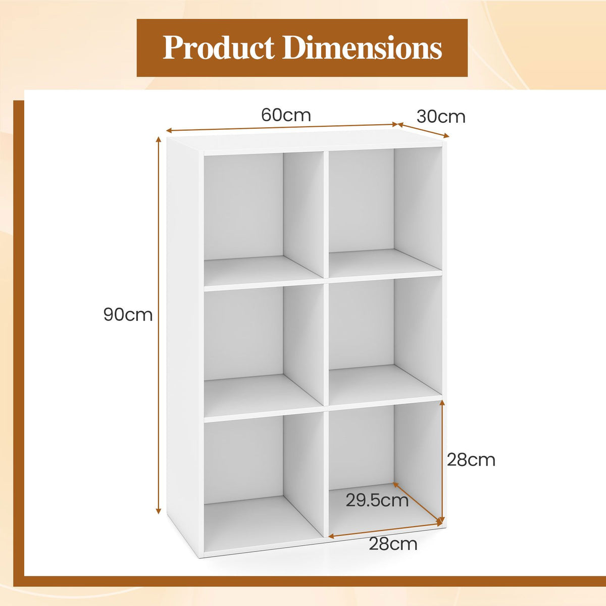 3/4/6/9-cube Bookcase, Space-Saving