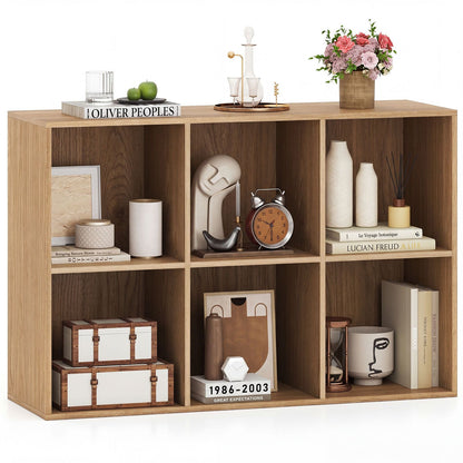 6-Cube Bookcase 3-Tier Storage Organizer with Anti-Tipping Kits for Living Room Study