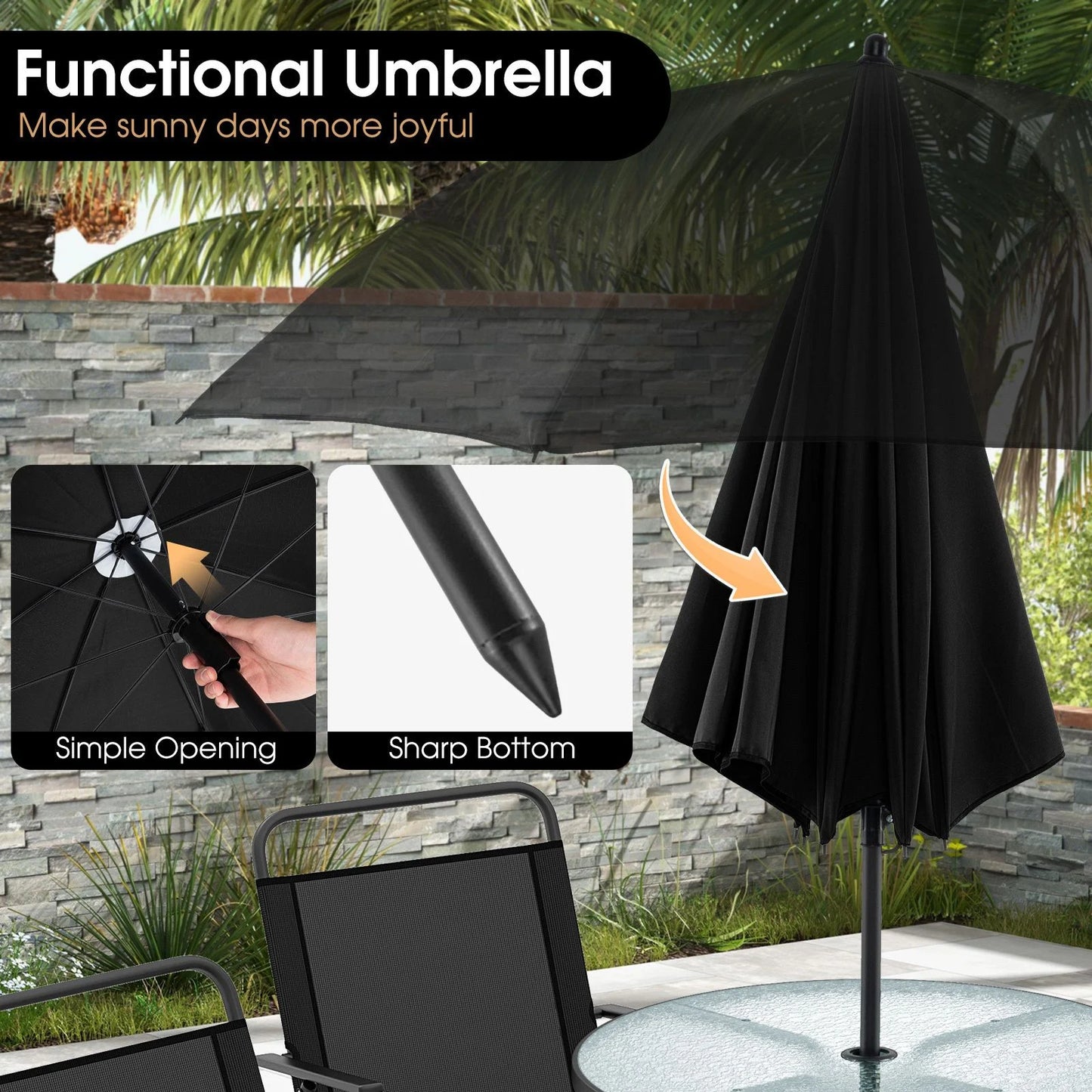 GiantexUK 6 Piece Patio Dining Set