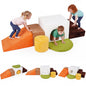 6 Pieces Foam Climbing Blocks for Kids with Slide and Tunnel for Toddlers 3+
