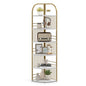 6-Tier Corner Shelf Tall Freestanding Corner Bookshelf with Heavy-duty Metal Frame