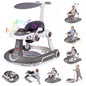 6-in-1 Baby Walker Toddler Push Car with Canopy and Wheels