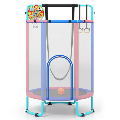 55”/61” Kids Trampoline, 6 in 1 Toddler Trampolines