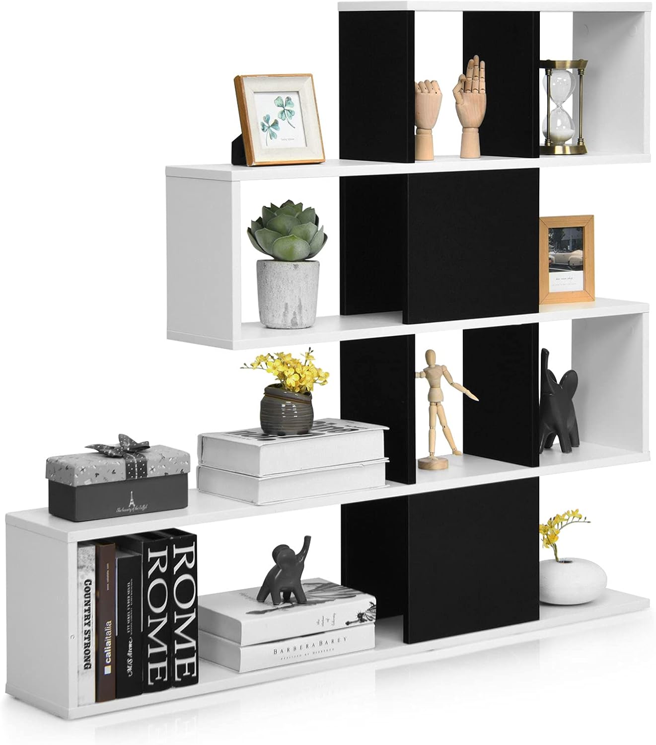 Wooden Display Bookshelf Corner Rack
