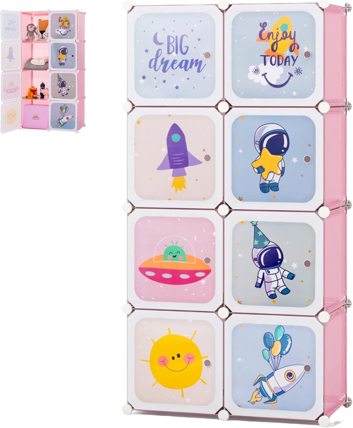 8/12 Cube Portable Kids Wardrobe with Hanging Section