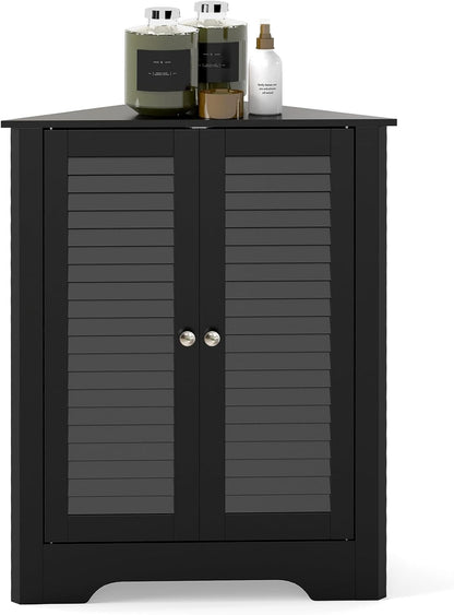 Triangle Bathroom Cabinet, Corner Bathroom Storage Unit Floor Cupboard