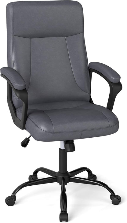 350LBS Big & Tall Executive Office Chair, Height Adjustable Leathaire Computer Desk Chair