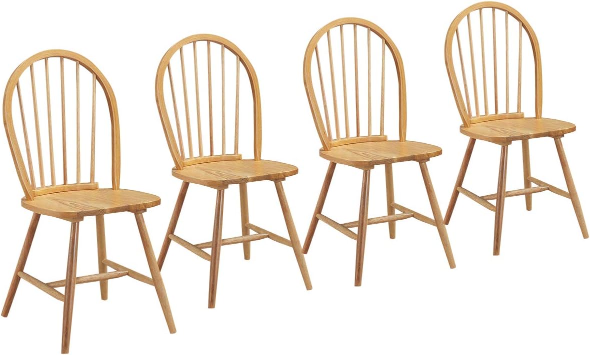 2 Piece Wooden Kitchen Dining chairs with High Spindle Back