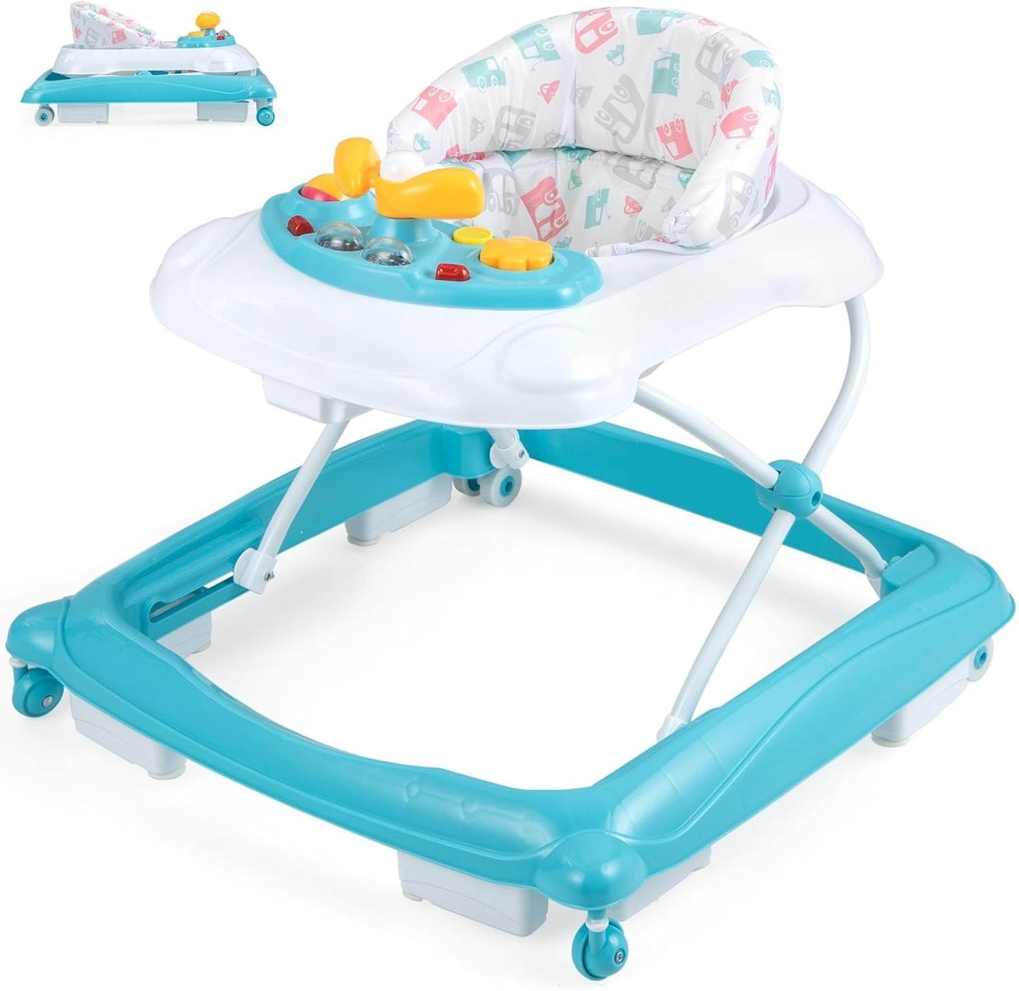 Foldable Infant Activity Center with 3 Adjustable Heights