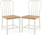 GiantexUK Dining Chairs Set of 2/4, Metal Frame Kitchen Chairs with Spindle Backrest, Footrests & Non-Slip Foot Pads