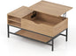 Lift Top Coffee Table with Hidden Compartment and Removable Shelf