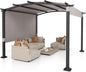 305 x 305 x 218 cm Large Garden Pergola with Sun Shade Canopy