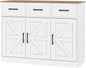 Sideboard Storage Cabinet, Large Kitchen Cupboard with Adjustable Shelf