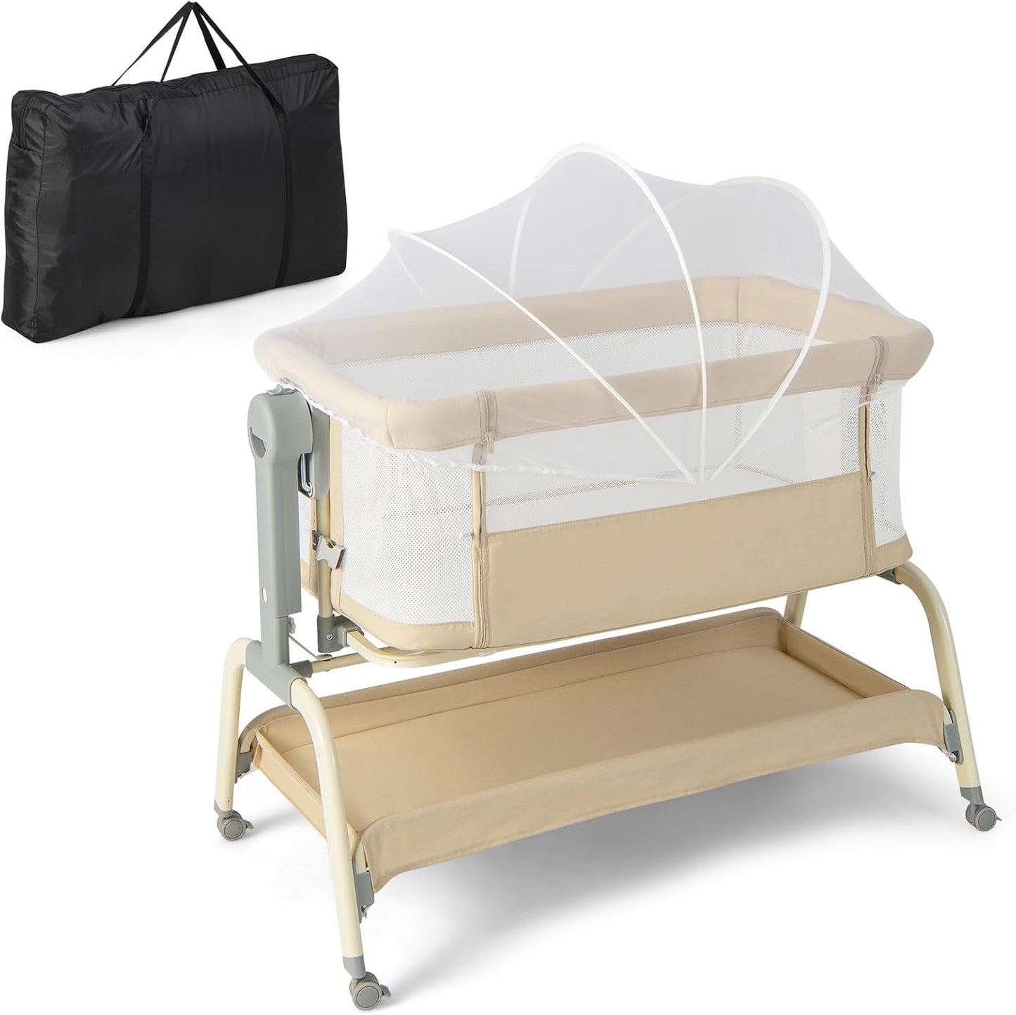 Heights Adjustable Rocking Bassinet with Mattress