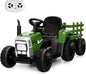12V Kids Ride On Tractor with Trailer Music and LED Lights