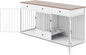 Heavy Duty Dogs Cage with Double Doors and Divider Indoor Puppy Kennel Side Table