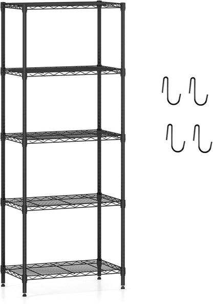 3/4/5/6-Tier Wire Shelving Unit Adjustable Metal Storage Shelves with V-shaped Shelving Rack