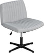 Armless Office Chair, Cross Legged Desk Chair with Wide Seat