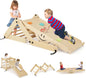 10 in 1 Toddler Climbing Frame Indoor Kids Climber Ladder with Reversible Ramp