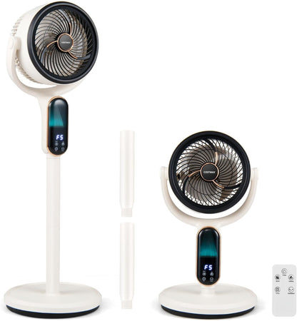 Oscillating Pedestal Fan, Height Adjustable Standing Fan with 8 Speeds