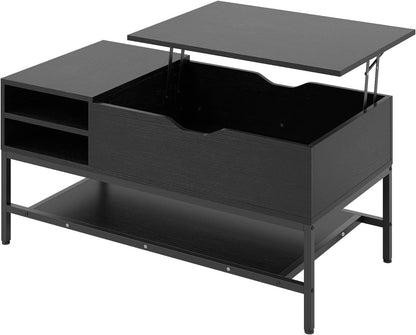 Lift Top Coffee Table with Hidden Compartment and Removable Shelf