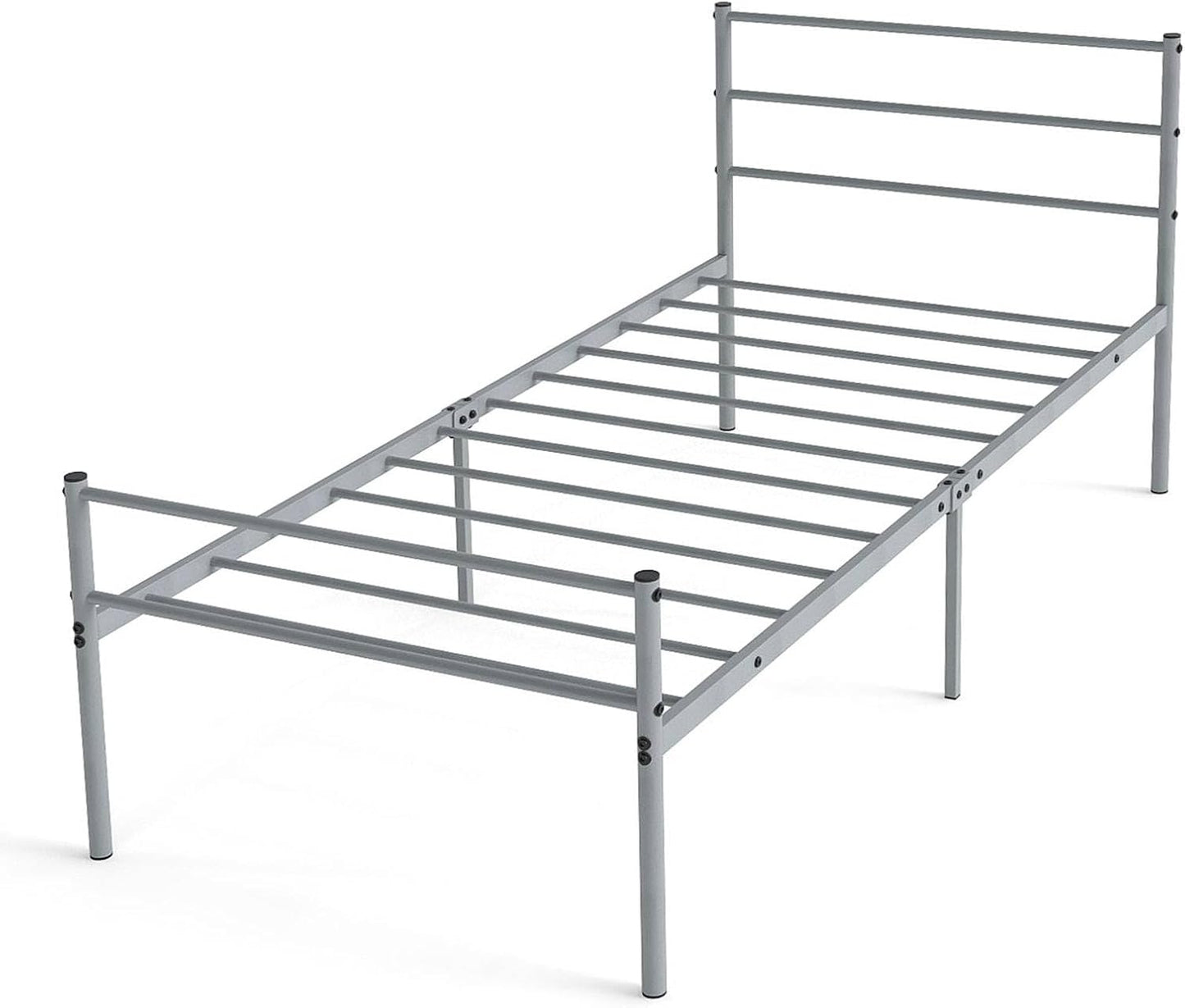 Single Size Modern Bed Frame with Metal Slat Support