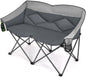Folding Oversized Padded Loveseat with Carry Bag and 2 Storage Bags
