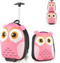 2 Pcs Kids Luggage Set, 12'' Hardshell Backpack and 16'' Suitcase Children Travel School Trolley Case on Wheels
