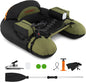 Fishing Boat with Pump, Adjustable Straps, Paddle, Pockets, Fish Ruler, Rod Holder