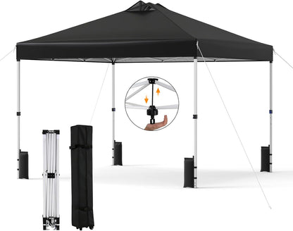 300 x 300 cm Pop up Canopy Tent 1 Person Easy Setup Gazebo Shelter with 1 Button Push